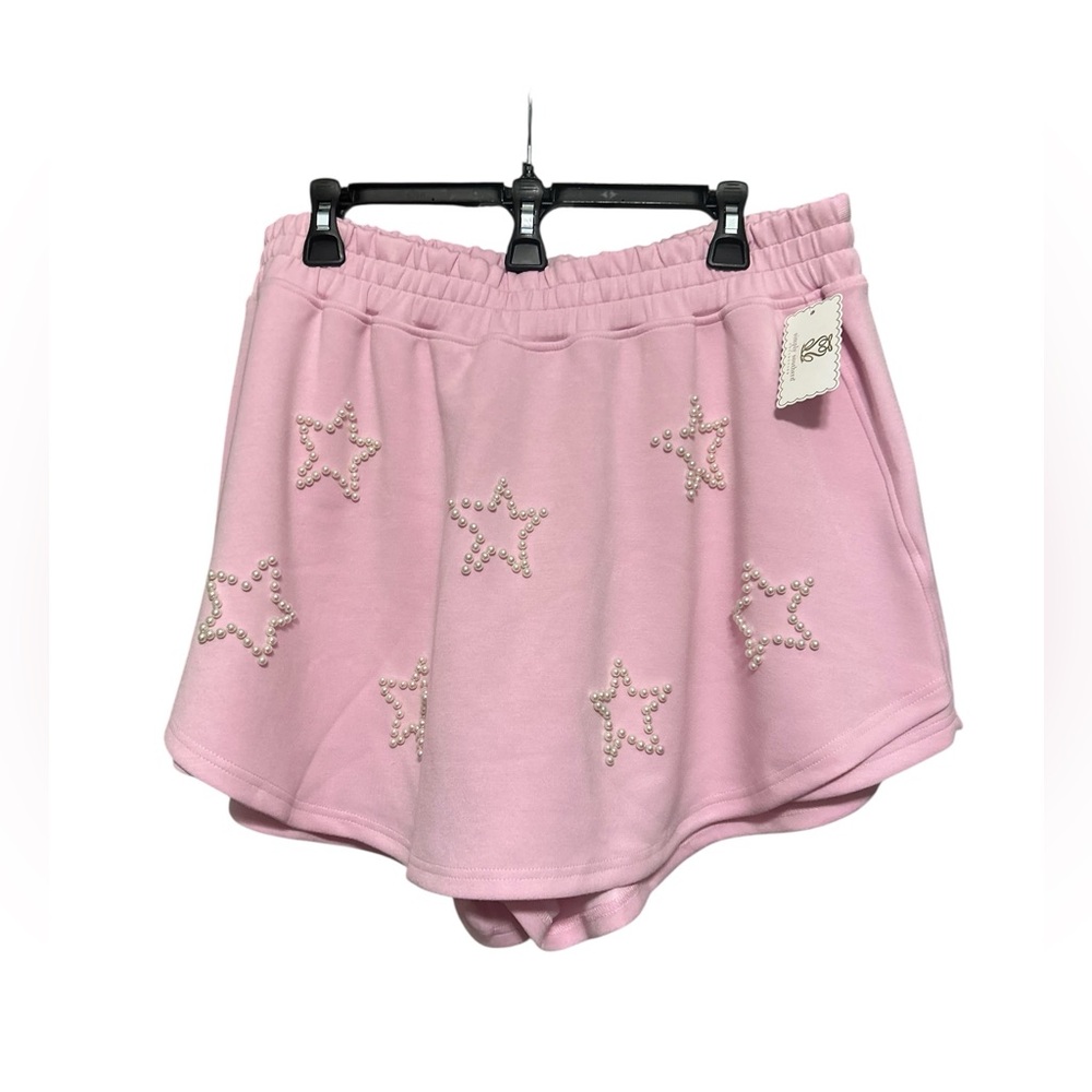 Simply Southern Pink Star Pearl Skort Shorts